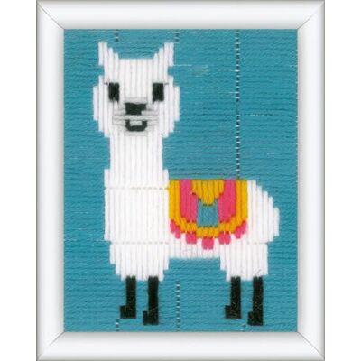 Vervaco Kit Ricamo Principianti Educativo Attività Creative LAMA Canovaccio per Mezzo Punto ca. 12,5 x 16 cm Set Fai Da Te Passatempi Creativi Beginner Long Stitch Embroidery Vervaco Kit Ricamo Principianti Educativo Attività Creative LAMA Canovaccio per Mezzo Punto ca. 12,5 x 16 cm Set Fai Da Te Passatempi Creativi Beginner Long Stitch Embroidery