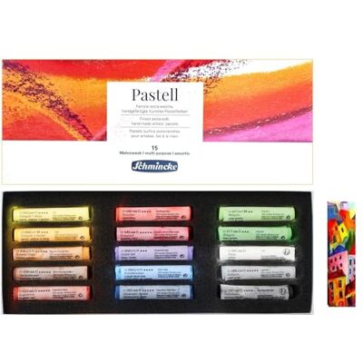Schmincke Set di 15 Pastelli Extra Morbidi Extra Morbidi (Made in Germany) Extra Fine Qualità Artistica Schmincke Set di 15 Pastelli Extra Morbidi Extra Morbidi (Made in Germany) Extra Fine Qualità Artistica