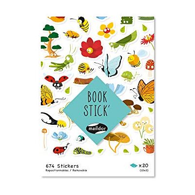Maildor Book stick per bambini- Formato A6 (10,5x16 cm) 20 fogli 674 ADESIVI 3D -botanica Maildor Book stick per bambini- Formato A6 (10,5x16 cm) 20 fogli 674 ADESIVI 3D -botanica