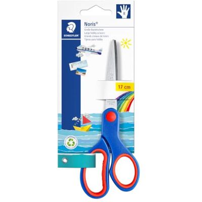 Staedtler Noris Forbici Punta Arrotondata con Impugnatura Ergonomica, Forbici Scuola Elementare e Media con Lame Arrotondate in Acciaio, Forbice Multiuso Ideale per Casa, Ufficio, Hobby e Bricolage Staedtler Noris Forbici Punta Arrotondata con Impugnatura Ergonomica, Forbici Scuola Elementare e Media con Lame Arrotondate in Acciaio, Forbice Multiuso Ideale per Casa, Ufficio, Hobby e Bricolage