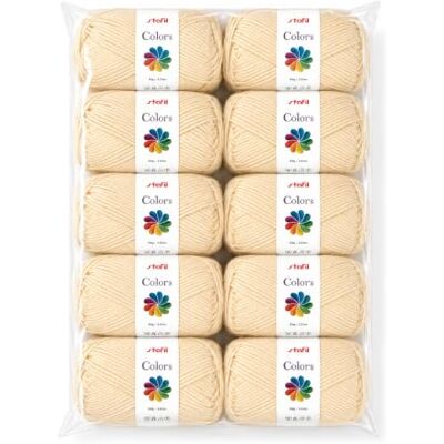 Stafil Colors Set da 10 Gomitoli Colore beige – 10 Gomitoli da 50 g (500 g Totali) – Lana Acrilica per Uncinetto, Maglia, Amigurumi, Crochet e Lavori Creativi Stafil Colors Set da 10 Gomitoli Colore beige – 10 Gomitoli da 50 g (500 g Totali) – Lana Acrilica per Uncinetto, Maglia, Amigurumi, Crochet e Lavori Creativi