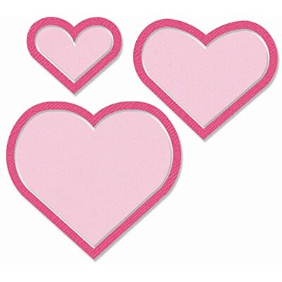 Sizzix Framelits Die Set Cornici Cuore, 665661 Sizzix Framelits Die Set Cornici Cuore, 665661
