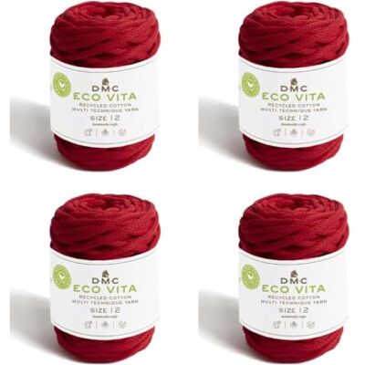 DMC Eco Vita 12 Filato in cotone riciclato 4 mm 250 g 55 m DMC Eco Vita 12 Filato in cotone riciclato 4 mm 250 g 55 m