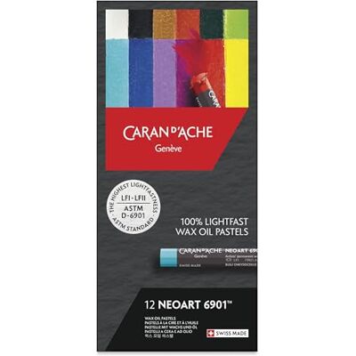 Caran d'Ache - Neoart 6901 - Cera e olio - 12 pezzi - Pastelli Caran d'Ache - Neoart 6901 - Cera e olio - 12 pezzi - Pastelli