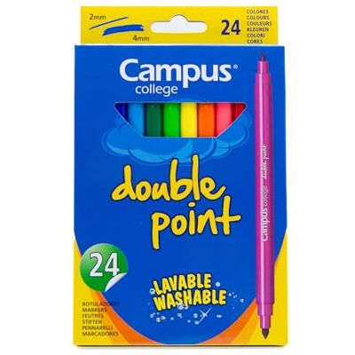 CAMPUS COLLEGE Pennarelli lavabili a doppia punta CAMPUS COLLEGE Pennarelli lavabili a doppia punta
