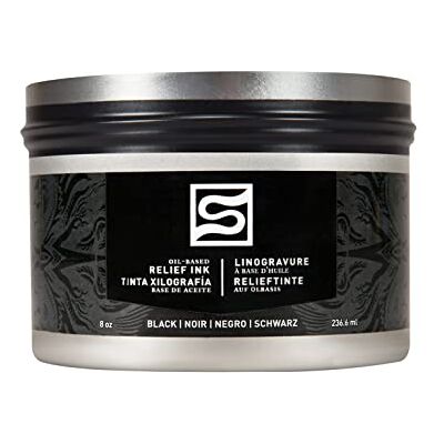 Speedball Inchiostro per stampa a blocchi di olio, 226,8 g, colore nero, accessori per kit di stampa, stampa in rilievo, stampa a blocchi Speedball Inchiostro per stampa a blocchi di olio, 226,8 g, colore nero, accessori per kit di stampa, stampa in rilievo, stampa a blocchi