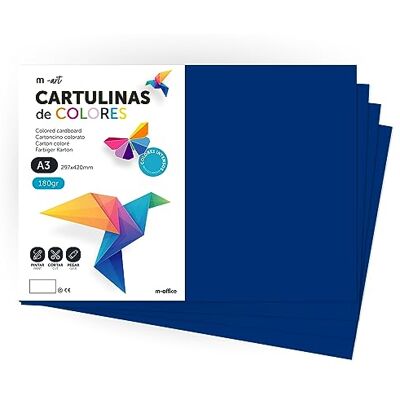 M-Office - A4 180g 200 fogli - Blu - Cartoncino M-Office - A4 180g 200 fogli - Blu - Cartoncino