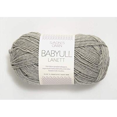 Sandnes Garn Babyull Lanett col.1032 Lampada a LED da circa 175 m, 50 g, colore: Grigio chiaro Sandnes Garn Babyull Lanett col.1032 Lampada a LED da circa 175 m, 50 g, colore: Grigio chiaro