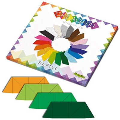 CreativaMente - Cartoncini pretagliati e con Guide di Piegatura per Realizzare Origami 3D, Colore Giallo Oro, Prato, Bandiera, Verde Inglese, CreativaMente - Cartoncini pretagliati e con Guide di Piegatura per Realizzare Origami 3D, Colore Giallo Oro, Prato, Bandiera, Verde Inglese,