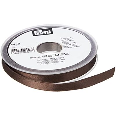 Prym Nastro di raso 10 mm marrone scuro Prym Nastro di raso 10 mm marrone scuro
