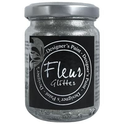 FLEUR DESIGNER'S PAINT Fleur Glitter In Polvere, 90Gr, Silver FLEUR DESIGNER'S PAINT Fleur Glitter In Polvere, 90Gr, Silver