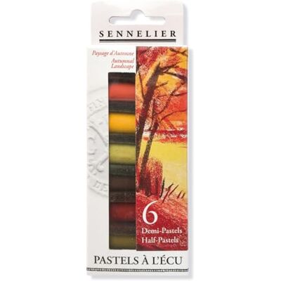 Sennelier Set di 6 stick per mezzo pastello, pigmento, autunno, set di 6 Sennelier Set di 6 stick per mezzo pastello, pigmento, autunno, set di 6