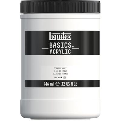 Liquitex Basics Acrylic, 4332432, Colore Acrilico, Bianco Di Titanio, 946 Ml (Confezione Da 1) Liquitex Basics Acrylic, 4332432, Colore Acrilico, Bianco Di Titanio, 946 Ml (Confezione Da 1)