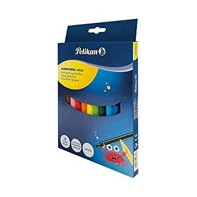 Pelikan 000730 Set Pennarelli Lavabili, Colorella Star, Kit Scuola 12 Colori, Punta Fine, Tappo Antisoffocamento, Fusto in Plastica Atossica, Made in Italy Pelikan 000730 Set Pennarelli Lavabili, Colorella Star, Kit Scuola 12 Colori, Punta Fine, Tappo Antisoffocamento, Fusto in Plastica Atossica, Made in Italy
