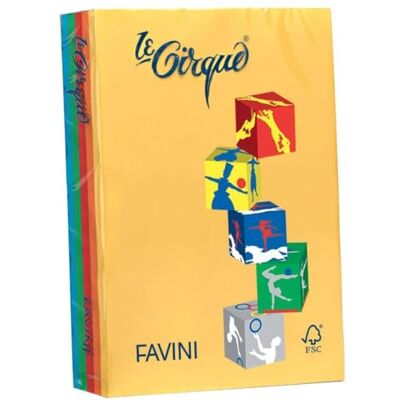 Favini Le Cirque Carta A4 160 gr/mq 250 fogli 5 Colori Assortiti Forti Favini Le Cirque Carta A4 160 gr/mq 250 fogli 5 Colori Assortiti Forti