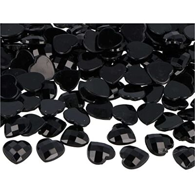 INNSPIRO Gemelli decorativi acrilici cuore nero opaco 14 x 14 mm. 500 u.Ca. INNSPIRO Gemelli decorativi acrilici cuore nero opaco 14 x 14 mm. 500 u.Ca.