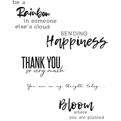 Sizzix Timbri trasparenti Sunnyside Sentiments #1 di Pete Hughes, confezione da 5 pezzi Sizzix Timbri trasparenti Sunnyside Sentiments #1 di Pete Hughes, confezione da 5 pezzi