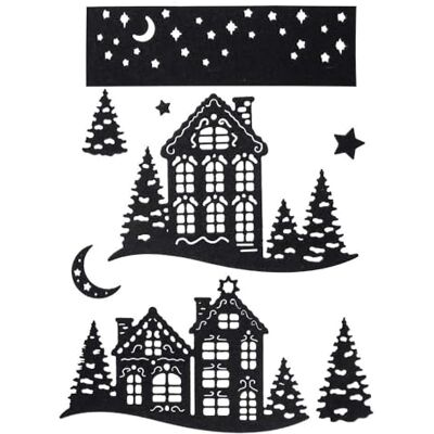 ideen mit herz Stencil Villaggi invernali 8 pezzi ideen mit herz Stencil Villaggi invernali 8 pezzi