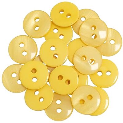 Aerzetix C67882 Set di 20 Bottoni per cucire rotondi Ø12.5mm con 2 fori 20L L20 colore giallo chiaro in plastica sartoria merceria cucito abbigliamento moda decorazione Aerzetix C67882 Set di 20 Bottoni per cucire rotondi Ø12.5mm con 2 fori 20L L20 colore giallo chiaro in plastica sartoria merceria cucito abbigliamento moda decorazione