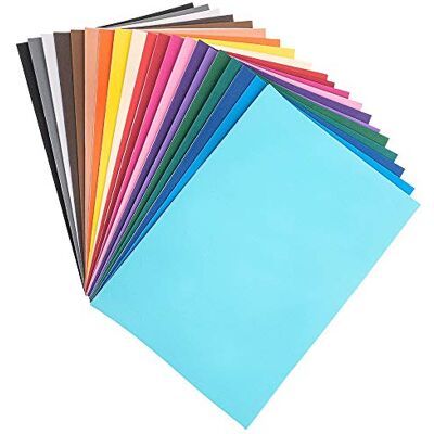 ideen mit herz 20 fogli di gomma crepla in diversi colori, autoadesivi, DIN A4, 2 mm, gomma espansa per bricolage e fai da te ideen mit herz 20 fogli di gomma crepla in diversi colori, autoadesivi, DIN A4, 2 mm, gomma espansa per bricolage e fai da te