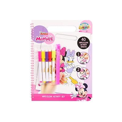 Disney Minnie Set di Penne 40 pagine e 5 penne Cancelleria Bambini Set di penne per scrivere e disegnare, 40 pagine, riutilizzabile, dai 3 anni Disney Minnie Set di Penne 40 pagine e 5 penne Cancelleria Bambini Set di penne per scrivere e disegnare, 40 pagine, riutilizzabile, dai 3 anni
