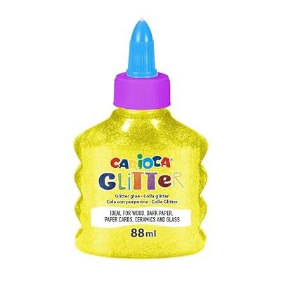 CARIOCA Colla bottiglietta glitter glue neon lavabile 88 ml giallo 3+ CARIOCA Colla bottiglietta glitter glue neon lavabile 88 ml giallo 3+