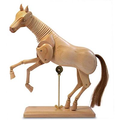 Honsell Bambola a forma di cavallo in legno duro chiaro, 30 cm, con superficie finemente levigata e lucida, multicolore Honsell Bambola a forma di cavallo in legno duro chiaro, 30 cm, con superficie finemente levigata e lucida, multicolore