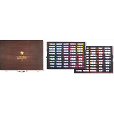 Mungyo MPHM-100WL Gallery Artists' Handmade Soft Pastels Landscape Shades, set di 100 pastelli di qualità artistica arrotolati a mano in scatola di legno, consistenza morbida Mungyo MPHM-100WL Gallery Artists' Handmade Soft Pastels Landscape Shades, set di 100 pastelli di qualità artistica arrotolati a mano in scatola di legno, consistenza morbida