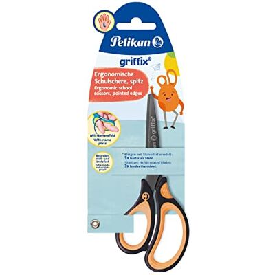 Pelikan Griffix Forbici a punta per mancini, colore: Nero fluo Pelikan Griffix Forbici a punta per mancini, colore: Nero fluo