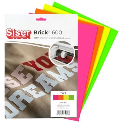 SISER Brick 600 Fluo Pack: Termovinile 3D Spessorato 4 Fogli 20x30 cm SISER Brick 600 Fluo Pack: Termovinile 3D Spessorato 4 Fogli 20x30 cm