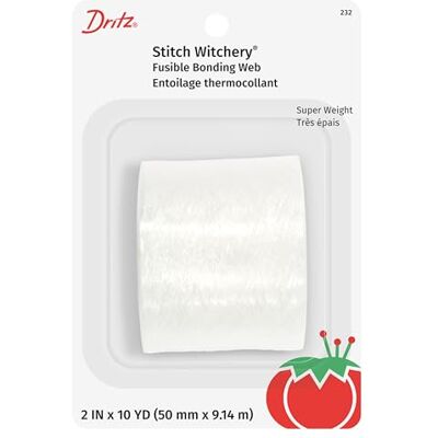 Dritz Fusible Bonding Web, Weight, White Stitch Witchery-Nastro Adesivo Fusibile, Super Peso, 5,1 cm x 9,1 m, Poliammide, Bianco, 2-inch X 10-Yards Dritz Fusible Bonding Web, Weight, White Stitch Witchery-Nastro Adesivo Fusibile, Super Peso, 5,1 cm x 9,1 m, Poliammide, Bianco, 2-inch X 10-Yards
