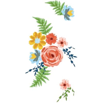 Sizzix Set di timbri trasparenti a strati con fiori dipinti, multicolore, taglia unica Sizzix Set di timbri trasparenti a strati con fiori dipinti, multicolore, taglia unica