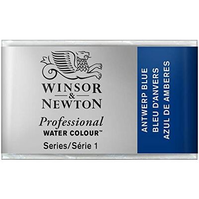 Winsor & Newton Professional Vernici ad acquerello, vivaci e resistenti alla luce, pigmenti per artisti, GODET INTERO, colore: Blu Anversa Winsor & Newton Professional Vernici ad acquerello, vivaci e resistenti alla luce, pigmenti per artisti, GODET INTERO, colore: Blu Anversa