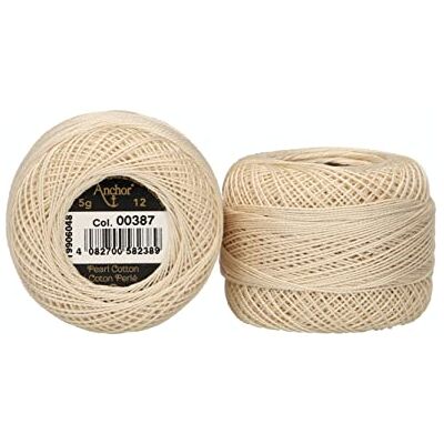 Anchor Gomitolo di cotone color perla 387, n. 12 Anchor Gomitolo di cotone color perla 387, n. 12