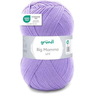 Gründl Big Mamma Uni (Lana per Maglieria, Set per Uncinetto, Filato per Maglieria e Uncinetto Effetto Lana, 100% poliacrilico, 400 g / 1040 m, Spessore del Ferro: 3,5-4,5, 1 x 400 g), Purple Gründl Big Mamma Uni (Lana per Maglieria, Set per Uncinetto, Filato per Maglieria e Uncinetto Effetto Lana, 100% poliacrilico, 400 g / 1040 m, Spessore del Ferro: 3,5-4,5, 1 x 400 g), Purple