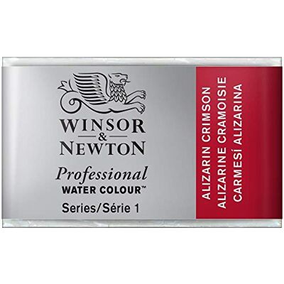 Winsor & Newton Professional Vernici ad acquerello, vivaci e resistenti alla luce, pigmenti per artisti, GODET INTERO, colore: Cremisi D'Alizarina Winsor & Newton Professional Vernici ad acquerello, vivaci e resistenti alla luce, pigmenti per artisti, GODET INTERO, colore: Cremisi D'Alizarina