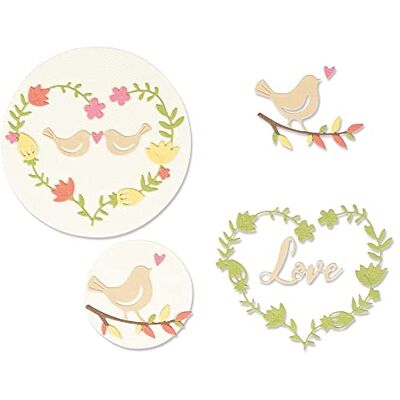 Sizzix Set di Fustelle Thinlits 11PK Mini Love Birds di Lisa Jones, , Multicolor, One Size Sizzix Set di Fustelle Thinlits 11PK Mini Love Birds di Lisa Jones, , Multicolor, One Size