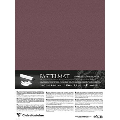 Clairefontaine Contrecollé Pastelmat 24x32cm 5F lie de vin Clairefontaine Contrecollé Pastelmat 24x32cm 5F lie de vin