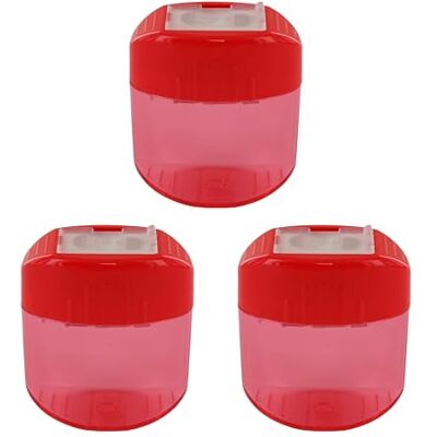 KUM Temperamatite con contenitore Oval Office M2, rosso, confezione da 3 KUM Temperamatite con contenitore Oval Office M2, rosso, confezione da 3