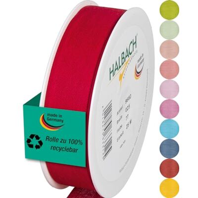 Halbach Seidenbänder Nastro regalo larghezza 25 mm lunghezza 25 m nastro prodotto in Germania nastri regalo in una vasta gamma di colori e larghezze, perfetto per confezionare e decorare, Halbach Seidenbänder Nastro regalo larghezza 25 mm lunghezza 25 m nastro prodotto in Germania nastri regalo in una vasta gamma di colori e larghezze, perfetto per confezionare e decorare,