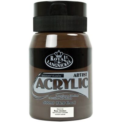 Royal & Langnickel Vernice acrilica "Essentials", da 500 ml, colore: terra d'ombra grezza Royal & Langnickel Vernice acrilica "Essentials", da 500 ml, colore: terra d'ombra grezza