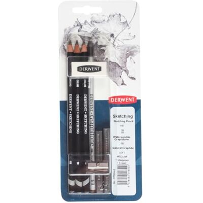 Derwent Fine Art Pencils Set da 8 Strumenti da Disegno Assortiti in Blister Derwent Fine Art Pencils Set da 8 Strumenti da Disegno Assortiti in Blister
