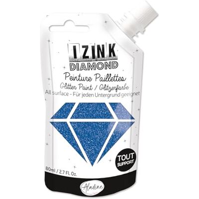 Izink - Diamond - Blu - 80 ml - Vernice tessile Izink - Diamond - Blu - 80 ml - Vernice tessile