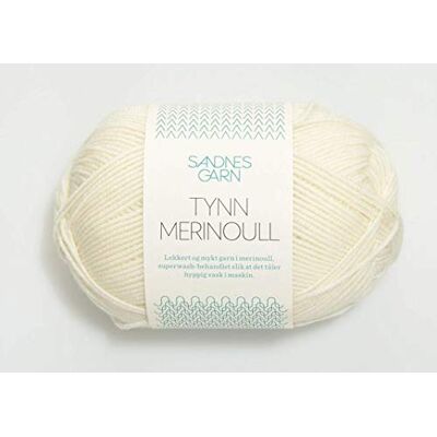 Sandnes Garn Tynn Merino ull col.1002 crema circa 175 m 50 g Sandnes Garn Tynn Merino ull col.1002 crema circa 175 m 50 g