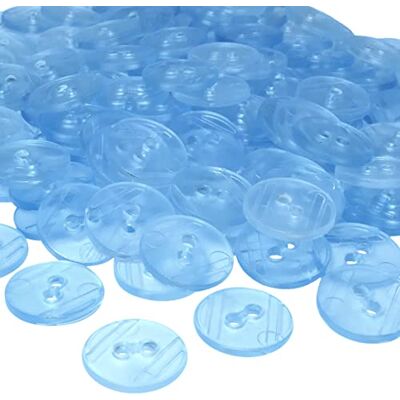 Aerzetix C56466 Set di 100 Bottoni rotondi Ø15x2.2mm 24L L24 con 2 fori colore blu chiaro trasparente in plastica diametro apertura 2mm merceria/cucito/artigianato/moda/ricamo Aerzetix C56466 Set di 100 Bottoni rotondi Ø15x2.2mm 24L L24 con 2 fori colore blu chiaro trasparente in plastica diametro apertura 2mm merceria/cucito/artigianato/moda/ricamo