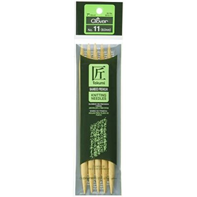 Clover Bamboo Double Point Knitting Needles 7" 5/Pkg-Size 11 Clover Bamboo Double Point Knitting Needles 7" 5/Pkg-Size 11