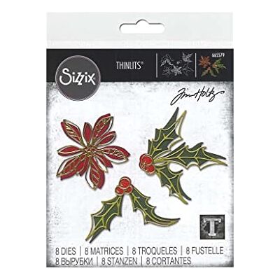 Sizzix Set di fustelle Christmas Thinlits, schizzo stagionale di Tim Holtz Sizzix Set di fustelle Christmas Thinlits, schizzo stagionale di Tim Holtz