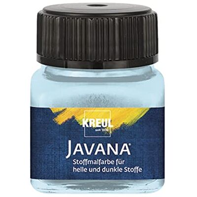 KREUL Pittura tessile 40° JAVANA Opak, 20 ml, colore: Blu ghiaccio KREUL Pittura tessile 40° JAVANA Opak, 20 ml, colore: Blu ghiaccio