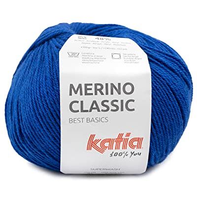 Katıa Merino Classic lana gomitoli da 100 grammi e 240 metri (blu oltremare 94) Katıa Merino Classic lana gomitoli da 100 grammi e 240 metri (blu oltremare 94)
