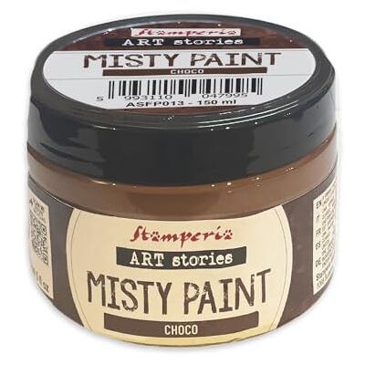 Stamperia Misty Paint for Crafts, Ideal for Stencilling and Mixed Media Projects, Water Based, Adds a Special Touch to Any Creation (150ml) (Choco) (Art Stories) Stamperia Misty Paint for Crafts, Ideal for Stencilling and Mixed Media Projects, Water Based, Adds a Special Touch to Any Creation (150ml) (Choco) (Art Stories)